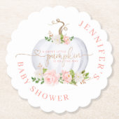 Blush roze goud Kleine pompoen Kartonnen Onderzetters (Voorkant)