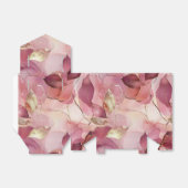 Blush roze gouden bladeren bruiloft bedankdoosjes (Uitgevouwen)