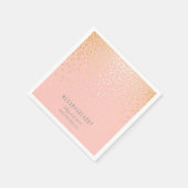 Blush roze gouden Confetti bruiloft Servet (Hoek)