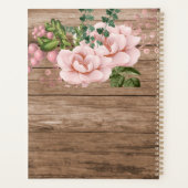 Blush roze gouden Rozen Bloedweddenschap Planner (Achterkant)