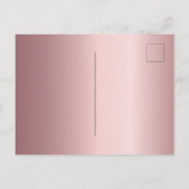 Blush roze goudflorale bruine doucheuitnodiging briefkaart (Achterkant)