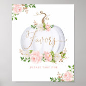 Blush roze goudpompoen Favors Neem alsjeblieft de Poster (Voorkant)
