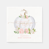 Blush roze goudpompoen servet (Voorkant)