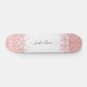 Blush roze gradiënt aangepaste naam skateboard (Horizontaal)
