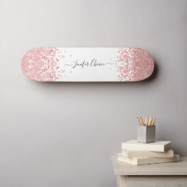 Blush roze gradiënt aangepaste naam skateboard