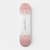 Blush roze gradiënt aangepaste naam skateboard (Voorkant)