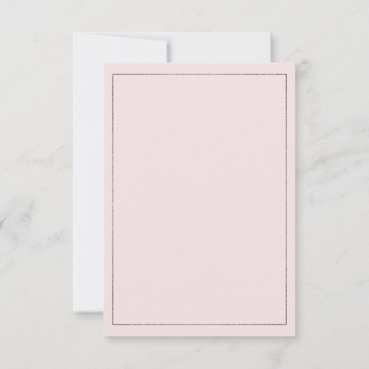 Blush roze grijs bloemenpaar foto RSVP Kaart (Achterkant)