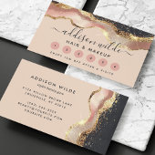 Blush Roze Grijs en Goud Elegant Modern Script Klantenkaartje