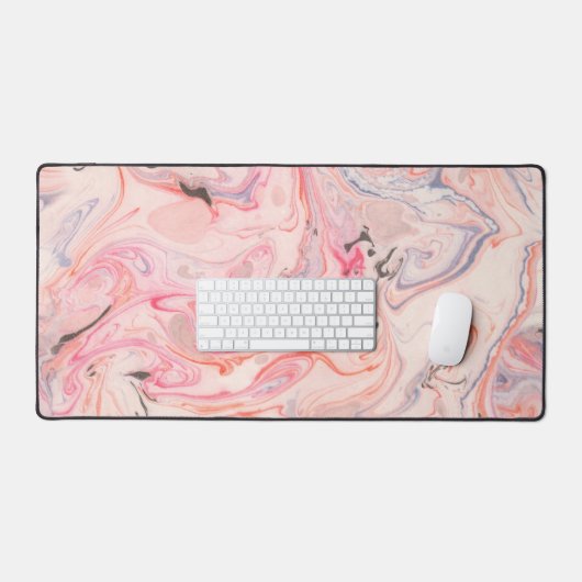 Blush roze, grijs en Paarse marmering Bureaumat (Keyboard & Muis)