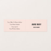 Blush Roze Grijs Modern Bold Helder Klassiek Stijl Visitekaartjes (Buitenkant ongevouwen)