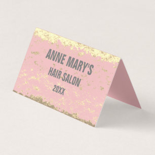 Blush roze grijze haarzalf Glitter Patronen Visitekaartjes