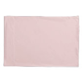 Blush roze grijze moderne meisjesmonogram kussensloop (Achterkant)