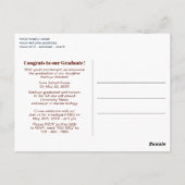 Blush roze groene Abstracte Afstuderen aankondigin Briefkaart (Achterkant)