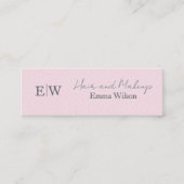   Blush Roze Haar-, Make-up- & Schoonheidsstudio M Mini Visitekaartje (Voorkant)