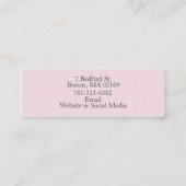   Blush Roze Haar-, Make-up- & Schoonheidsstudio M Mini Visitekaartje (Achterkant)