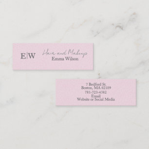 Blush Roze Haar-, Make-up- & Schoonheidsstudio Mon Mini Visitekaartje