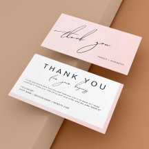 Blush roze handgeschreven script dank u korting