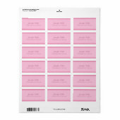 Blush Roze handgeschreven script Tekst legant adre Etiket (Full Sheet)