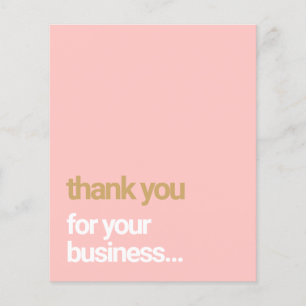 Blush roze Hartelijk dank voor de waardebepaling v Flyer