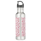 Blush roze hartritme waterfles  (Achterkant)