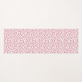 Blush roze hartritme yogamat (Voorkant (horizontaal))