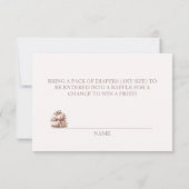 Blush Roze Herfst Pompoen Luier Raffle Bedankkaart (Achterkant)