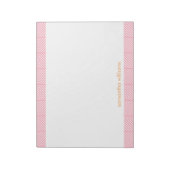 Blush roze herringbone Patroon Notitieblok (Gedraaid)