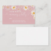 Blush roze Hoe groot is de 'Belly Enclosure'-kaart Informatiekaartje (Voorkant / Achterkant)