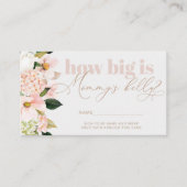 Blush roze hoe groot is de buikomheining van mama. informatiekaartje (Voorkant)