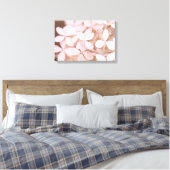 Blush roze hortensia bloemblaadjes canvas afdruk (Insitu (Slaapkamer))