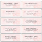 Blush Roze Ivoor waterverf Bruiloft Gast Adres Sticker (Voorkant)
