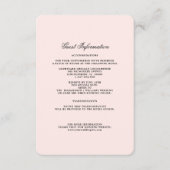 Blush roze | Kaarten voor Black Floral Wedding (Voorkant)