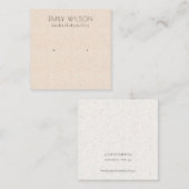 Blush roze keramische textuurstaafscherm vierkante visitekaartje (Voorkant / Achterkant)