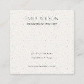 Blush roze keramische textuurstaafscherm vierkante visitekaartje (Achterkant)