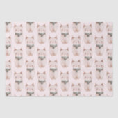 Blush roze kerst katten tissuepapier (Voorkant)
