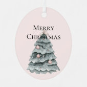 Blush roze kerstboom Ornament (Voorkant)