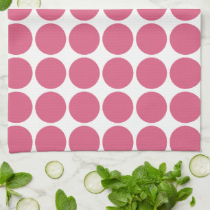 Blush Roze kleurenschildervormig Stip Patroonontwe Theedoek