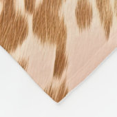 Blush Roze Koe Dierenprint Fleece Deken (Hoek)