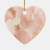 Blush Roze Koe Dierenprint Keramisch Ornament (Achterkant)