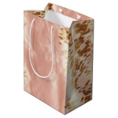 Blush Roze Koe Dierenprint Medium Cadeauzakje (Achterkant Gekanteld)