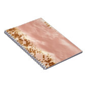 Blush Roze Koe Dierenprint Notitieboek (Rechterzijde)