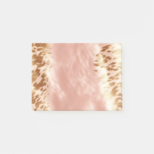 Blush Roze Koe Dierenprint Post-it® Notes (Voorkant)
