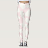 Blush Roze koe print Leggings (Voorkant)