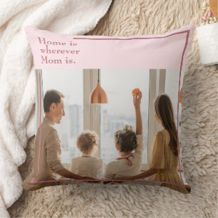 Blush Roze Kussen met Aangepast Lijst & Tekst