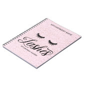 Blush roze lashes Appointment Book Notitieboek (Linkerzijde)
