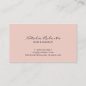 Blush roze leopard Black Glitter Event Planning Visitekaartje (Achterkant)