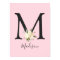 Blush roze letter 'M' Nursery Name Wall Art