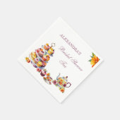 Blush Roze Lila Bloemen Tea Party Vrijgezellenfees Servet (Hoek)