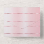 Blush roze lint bruiloft all in one uitnodiging (Achterkant)