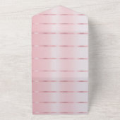 Blush roze lint bruiloft all in one uitnodiging (Buitenkant)